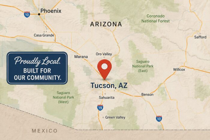 Map with Tucson Pin